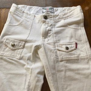 White low waist pants Y2K